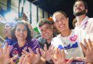 Raquel Lyra e Eduardo da Fonte participam de grande caminhada em Paulista